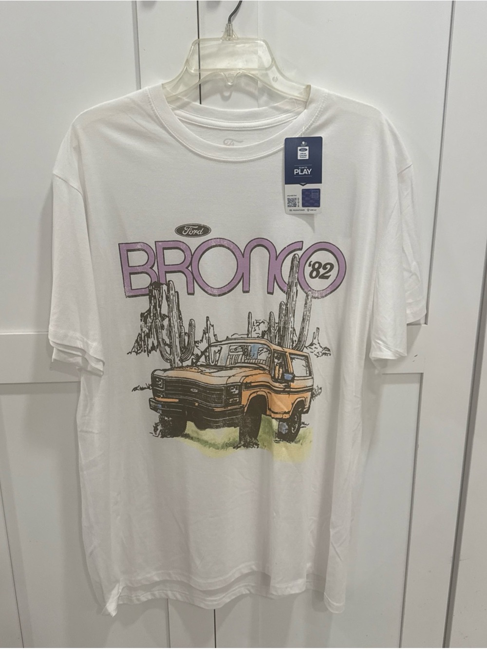 NWT Ford Bronco '82 White Graphic Tee men’s retro